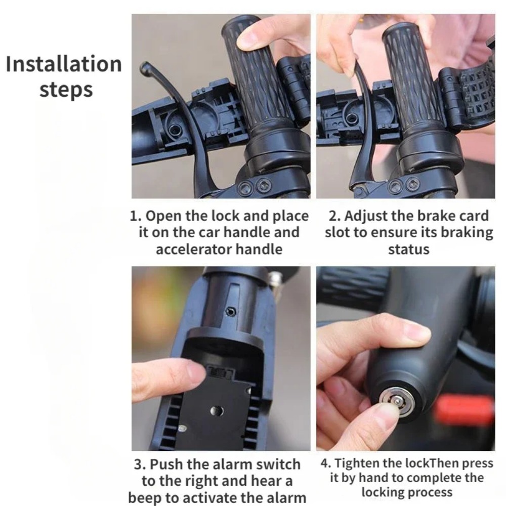 110dB Motorcycle Handlebar Ala - Commuter Bike Lock recension och pris