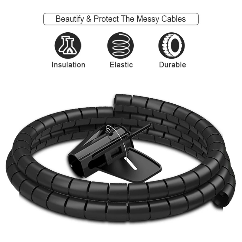 2M 16/10mm Flexible Spiral Cab - Cable Lock Flexible recension och pris